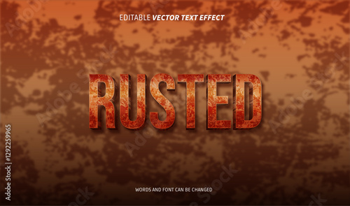  rusted editable text effect