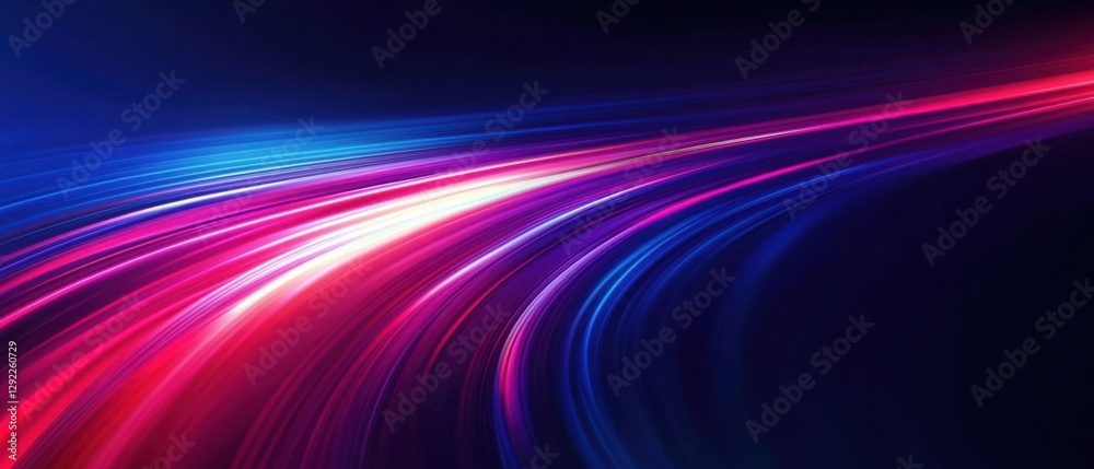Abstract background with vibrant light trails in motion, showcasing speed and energy with dynamic pink, blue, and white colors on a dark backdrop Abstract background with vibrant light trails in motion, showcasing speed and energy with dynamic pink, blue, and white colors on a dark backdrop