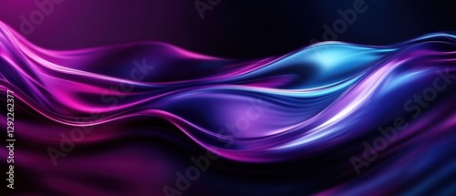 Wallpaper Mural Abstract flowing waves background in vibrant purple, blue, and pink colors with a metallic sheen Concept of modern design, futuristic technology, and smooth elegance Torontodigital.ca