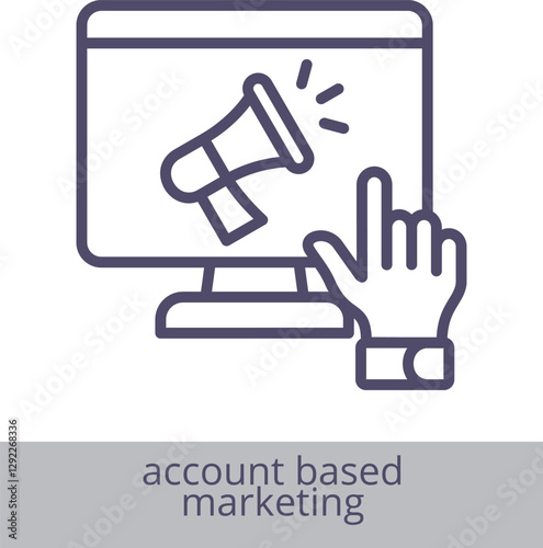 Account Based Marketing Icon Element For Design Graphic