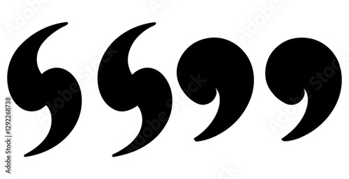 Quote Mark Bundle Minimalist Silhouettes for Inspiration, Nature, and Creative Projects