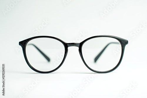 Various eyeglass frames and lenses in different colors, made from metal and plastic, are showcased against a visually appealing, colored background