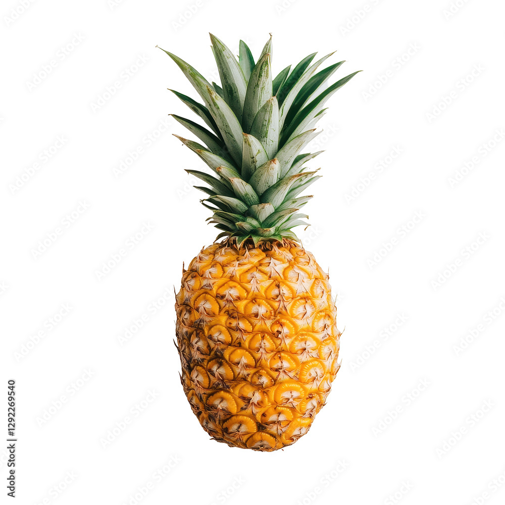 Fresh pineapple placed against a clean Transparent background showcasing its vibrant colors and texture, pineapple on PNG background Fresh pineapple placed against a clean Transparent background showcasing its vibrant colors and texture, pineapple on PNG background