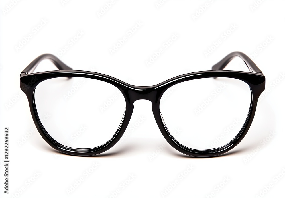 black eyeglasses centered on a white background, available as a image black eyeglasses centered on a white background, available as a image