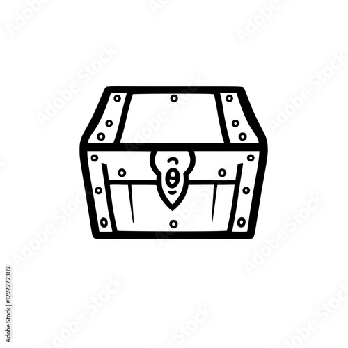 Black and white cartoonish chest.