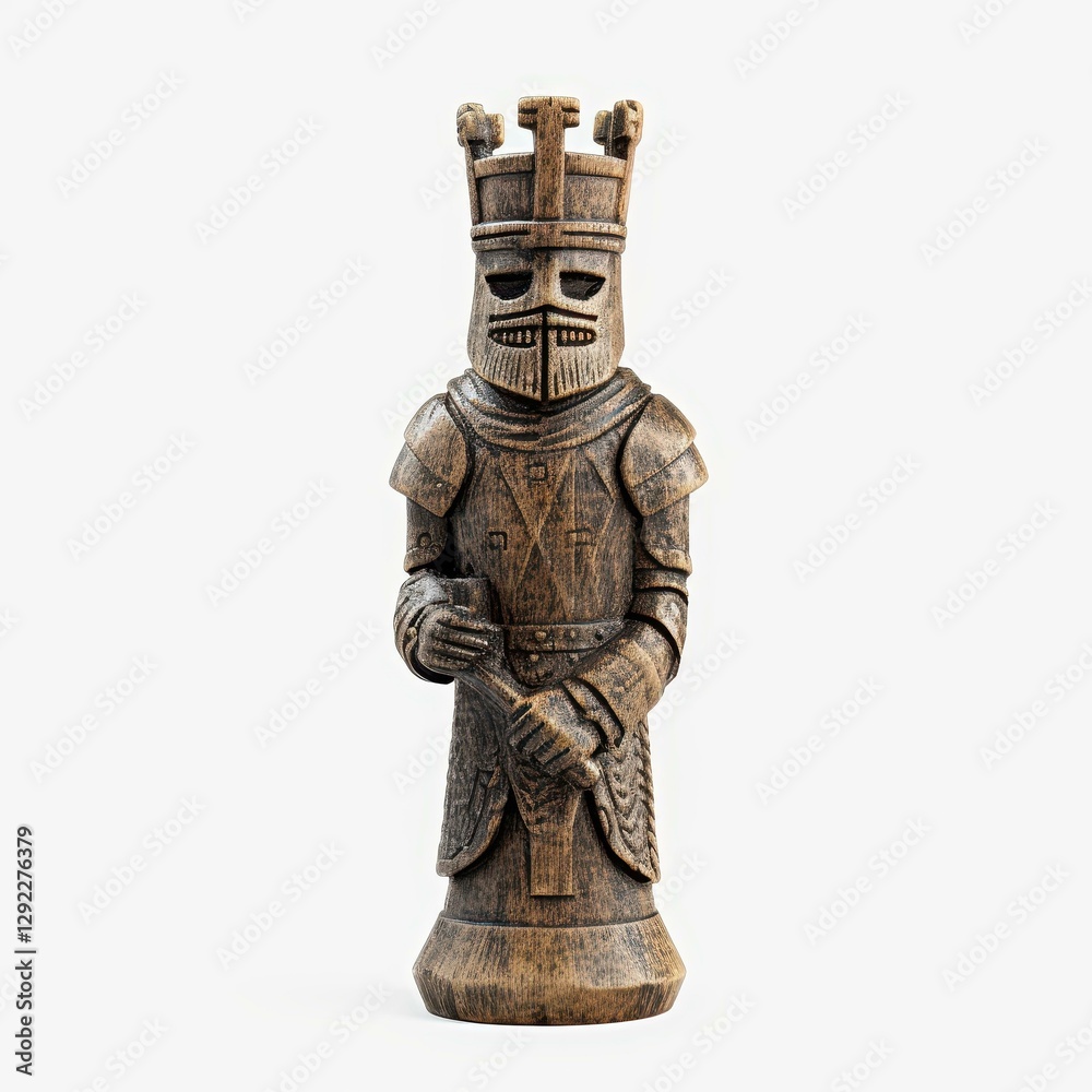 A sleek di cut design showcasing a chess piece, perfect for games or dcor, set against a clean white background. A sleek di cut design showcasing a chess piece, perfect for games or dcor, set against a clean white background.