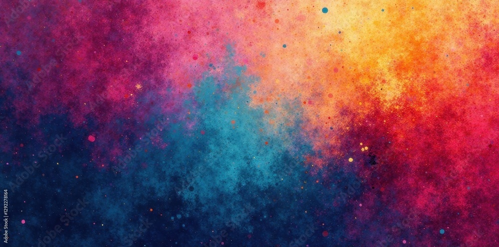 Fototapeta premium Abstract noisy gradient with mixed grunge textures Grainy, varied color , colorful, digital