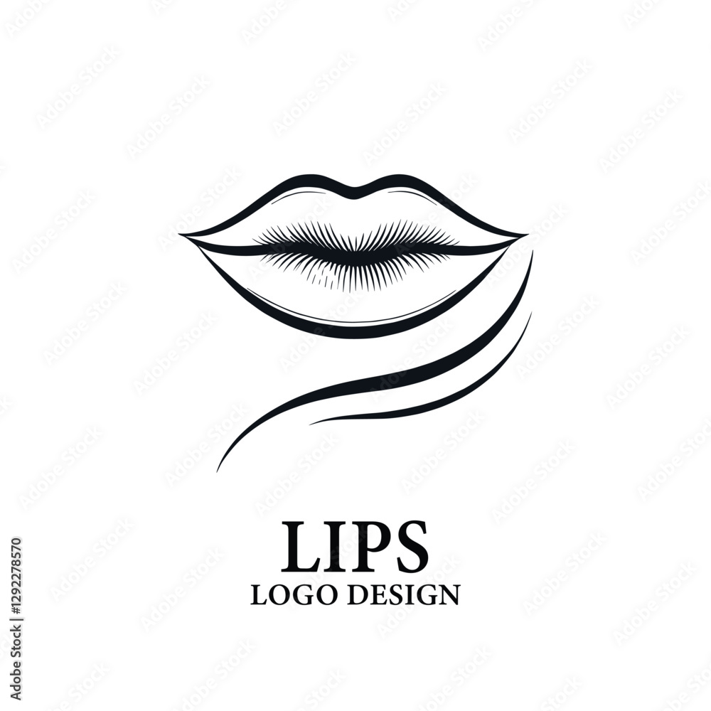 Obraz premium Lips Vector Logo Design