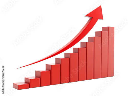 Red upward arrow graph showing rising trend isolated, transparent background AI Free Download Red upward arrow graph showing rising trend isolated, transparent background AI - GFXLoad