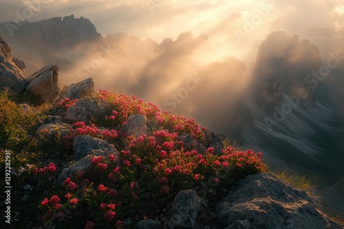 Enjoying an awe-inspiring vista from Seceda peak situated in the Trentino Alto Adige, known for its Dolomites Alps, in South Tyrol, Italy, Europe. Part of the picturesque Odle mountain range and the photo