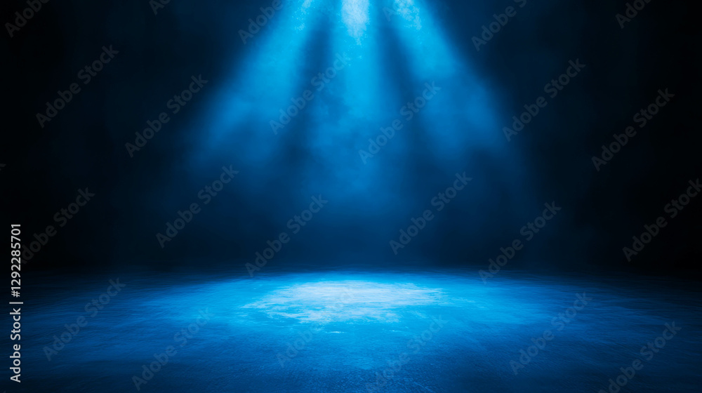 Fototapeta premium Dreamy ethereal blue light background for creative designs and visuals