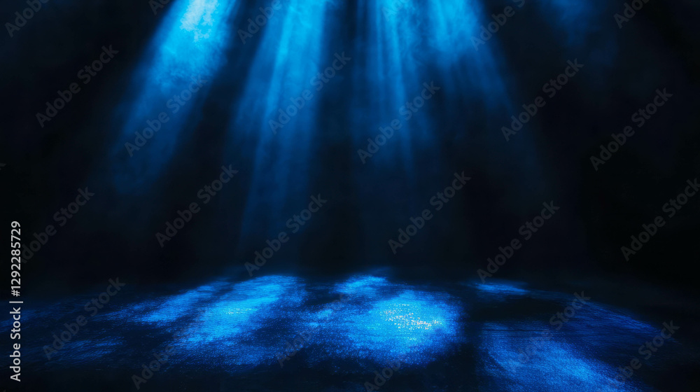 Obraz premium Ethereal blue light gradient background for creative design projects