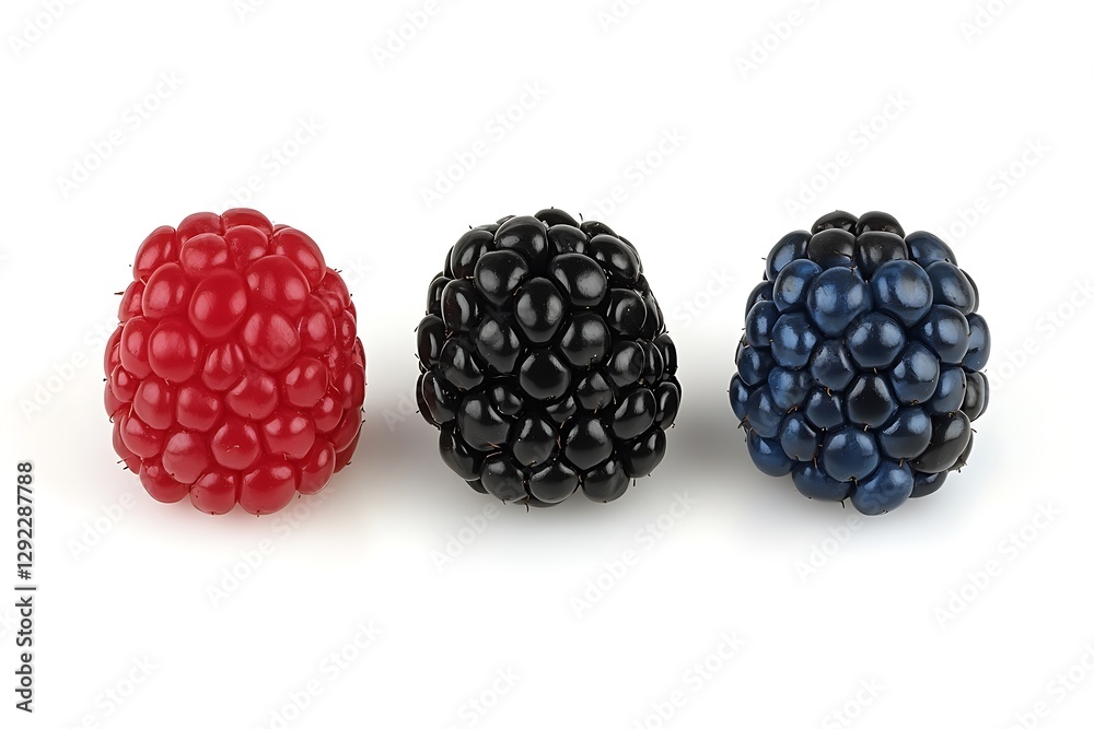 raspberry blackberry blueberry on an isolated background raspberry blackberry blueberry on an isolated background