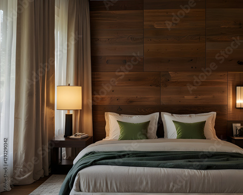 Wallpaper Mural Cozy Wooden Bedroom with Elegant Decor Torontodigital.ca