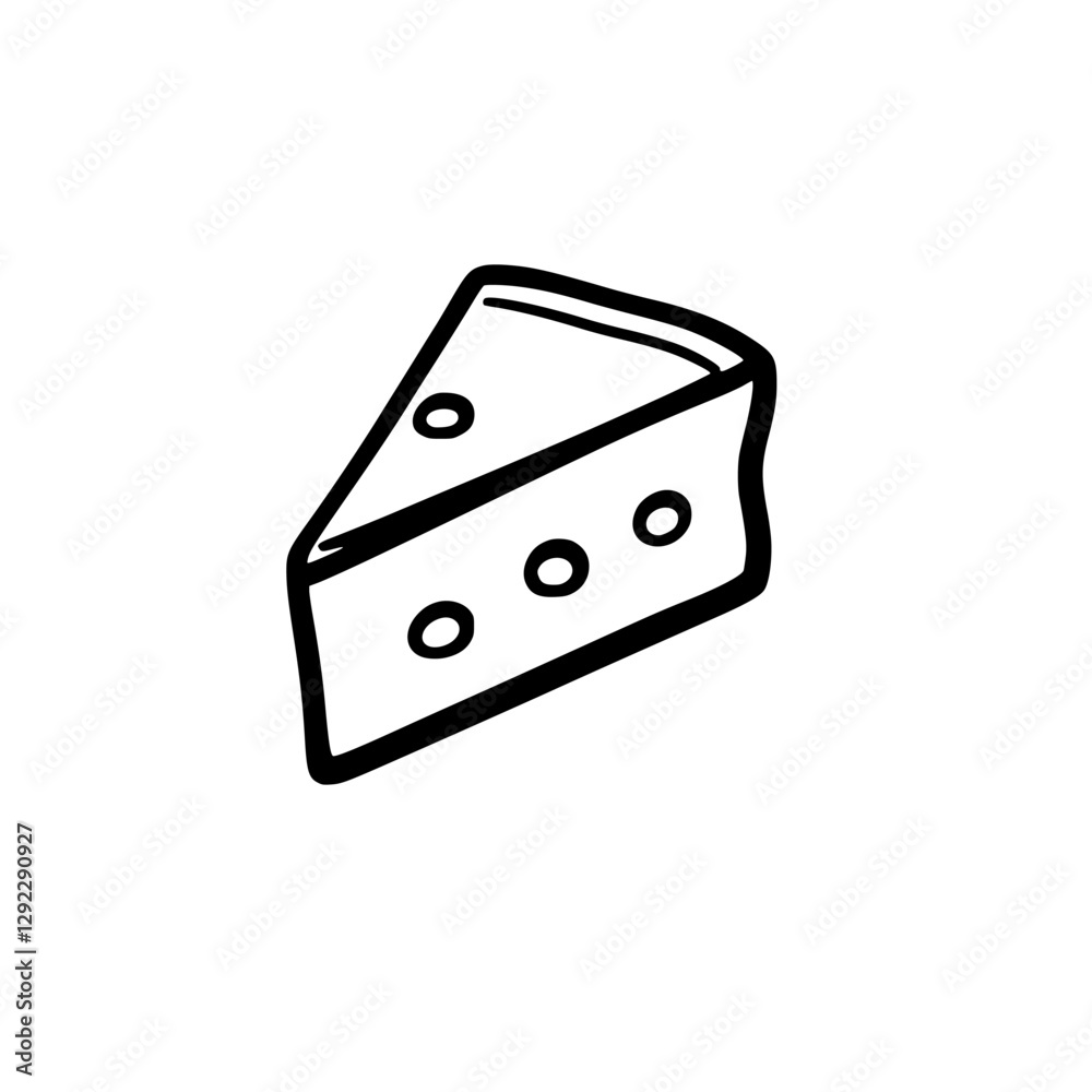 Isolated image of a cheese wedge, a simple illustration. Isolated image of a cheese wedge, a simple illustration.
