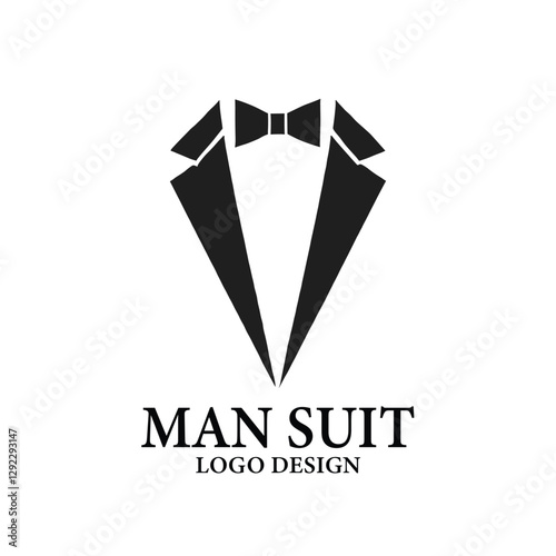 Man Suit Vector Logo Design