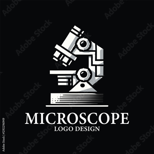 Microscope Vector Logo Design