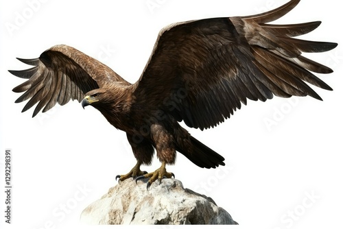 Golden Eagle Soaring Rock photo