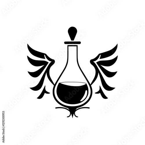 The Alchemist's Flask: A Visual Symphony of Wings and Elixir.