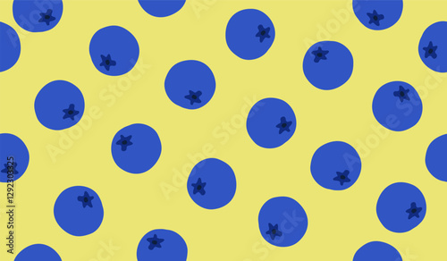 Cute blueberry fruits pattern background vector design