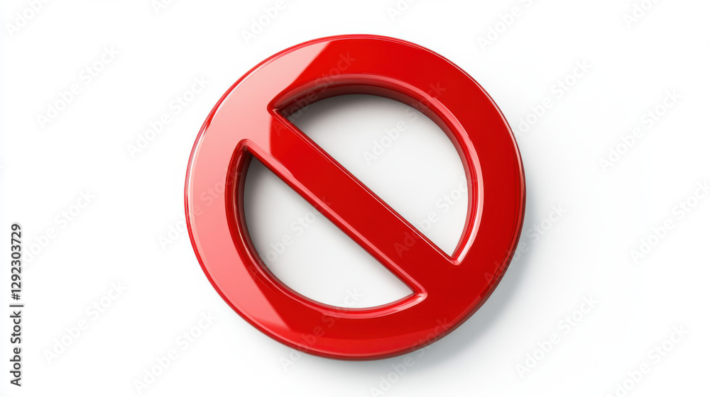 Red prohibition sign symbolizing restriction and warning against actions Red prohibition sign symbolizing restriction and warning against actions