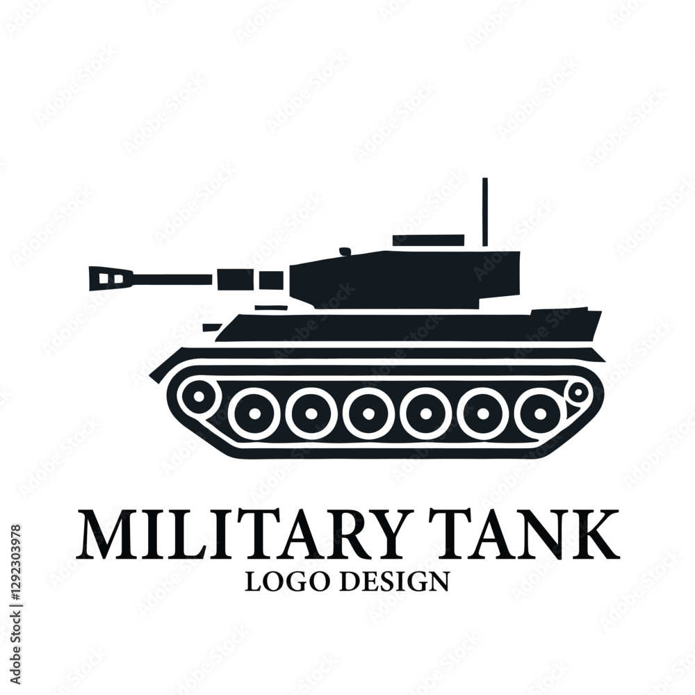 Fototapeta premium Military Tank Vector Logo Design
