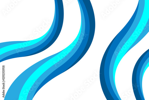 BLUE colorful wave spalsh swoosh vector background