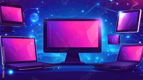 Devices Network Future Tech Background