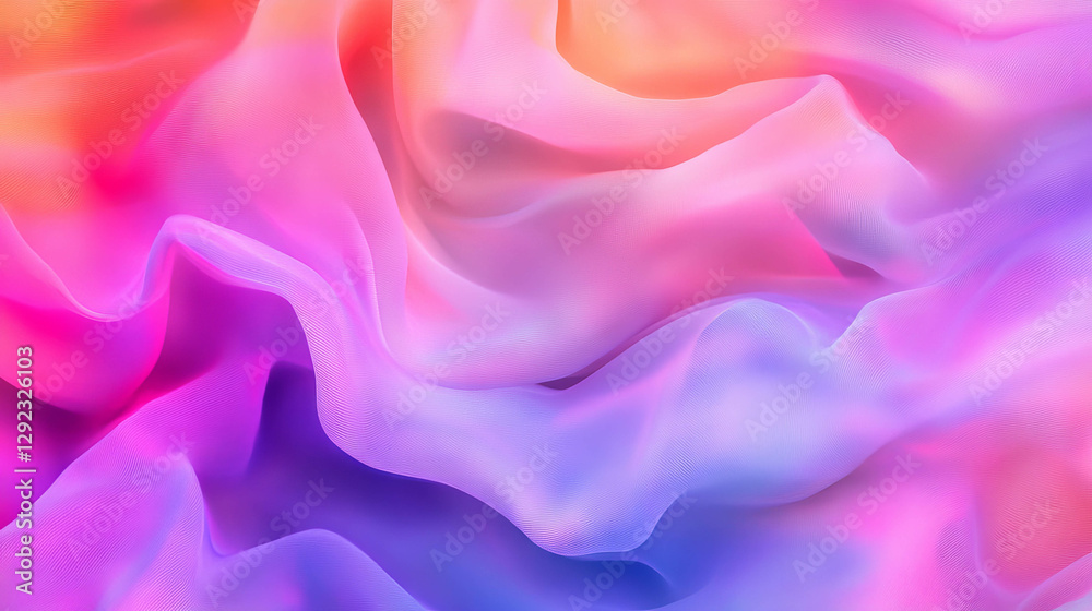 Obraz premium Colorful gradient mesh texture with smooth flowing waves for background design