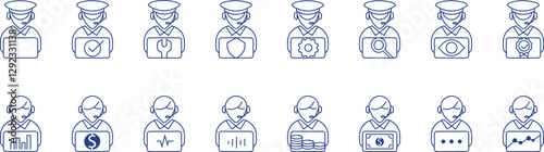 Customer Support Agents: Tech Icons, Service, Assistance, and Solutions