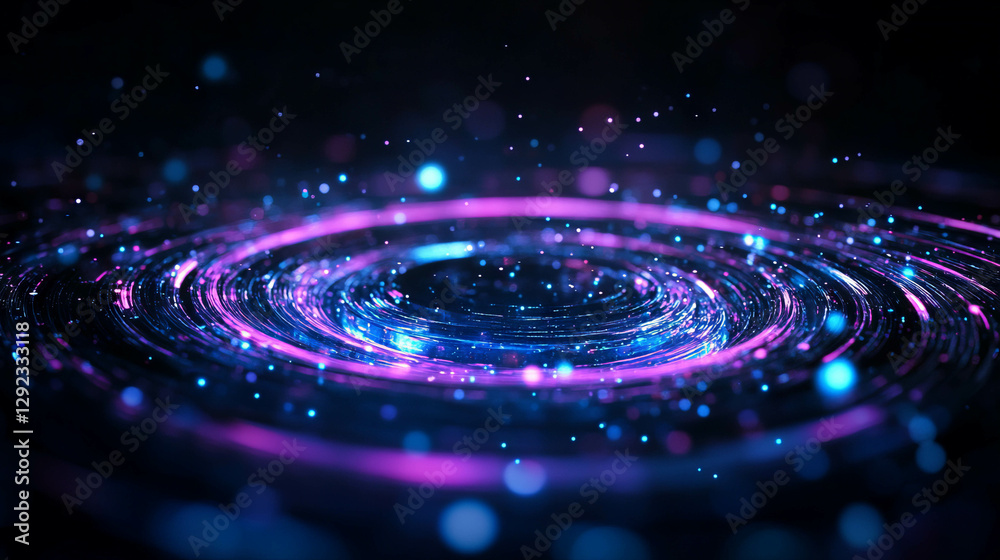 Enchanting holographic bubbles in a cosmic swirl for futuristic design