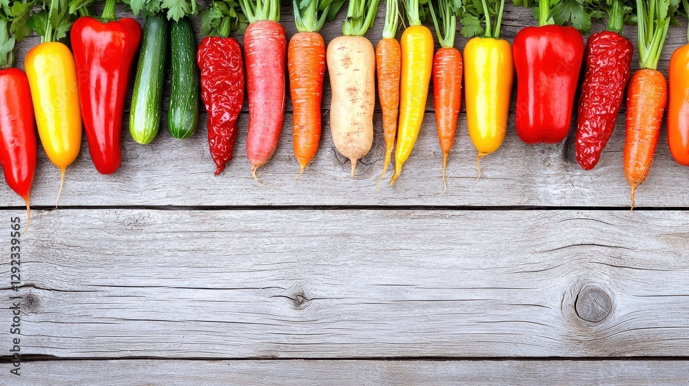 Fresh harvest of colorful vegetables on rustic wooden surface organic food kitchen natural light healthy eating Fresh harvest of colorful vegetables on rustic wooden surface organic food kitchen natural light healthy eating