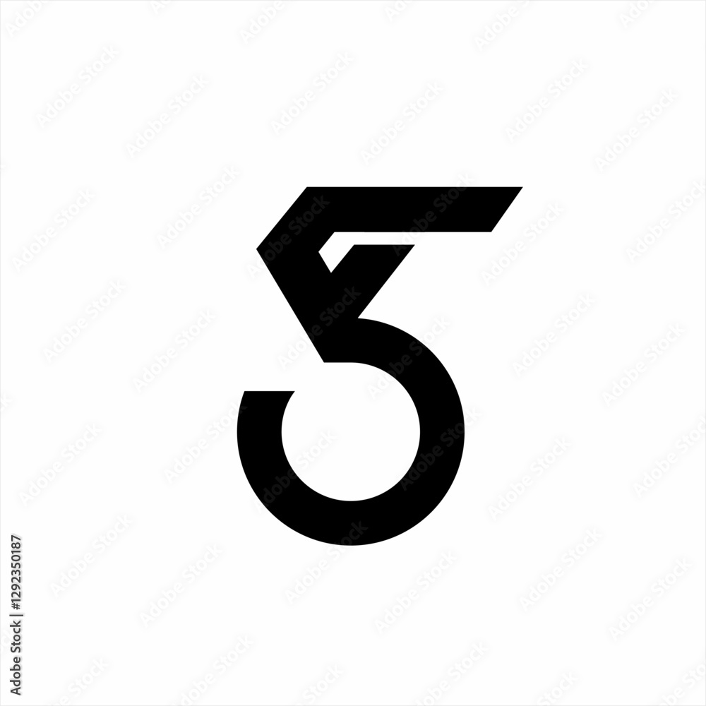 Abstract number 56 or 65 logo design. Abstract number 56 or 65 logo design.