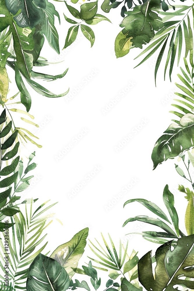 Naklejka premium frame for botanical background, poster, card 