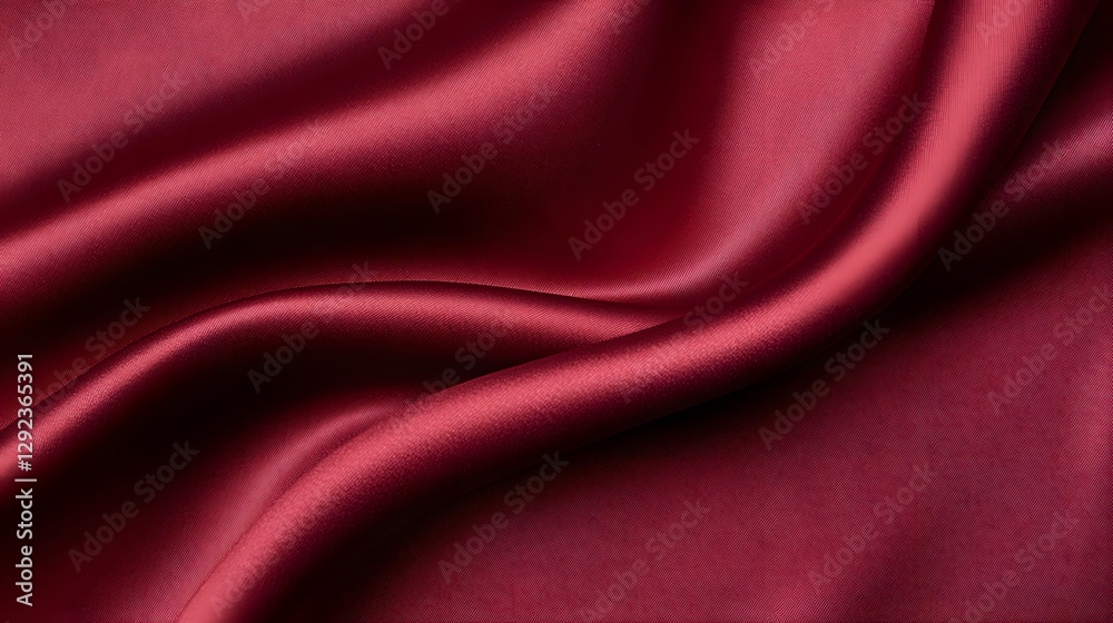 Obraz premium A Close Up Image Showing Silky Red Cloth Fabric