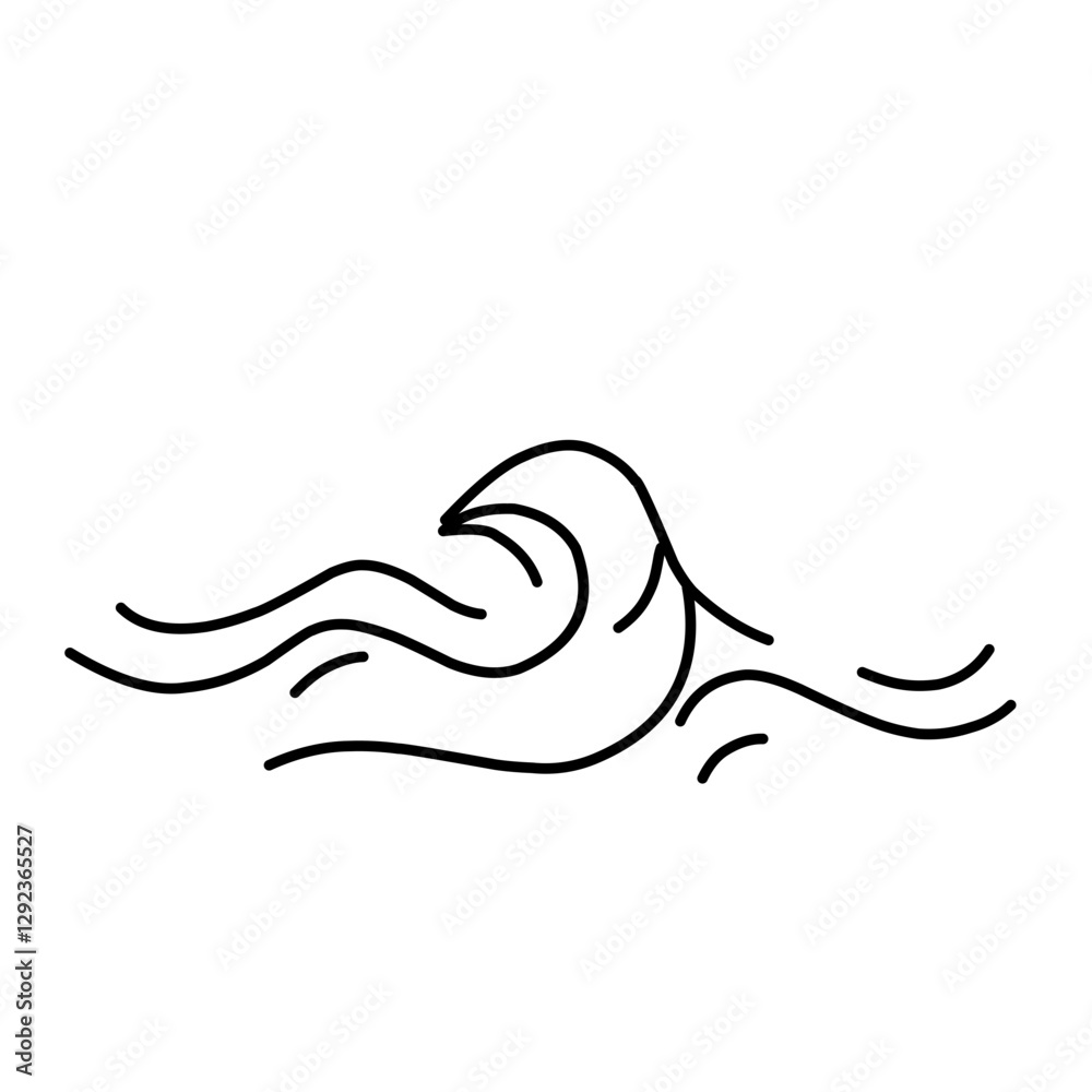 Obraz premium oriental wave illustration