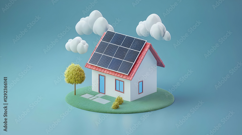 Solar Panel House Renewable Energy Clean Energy