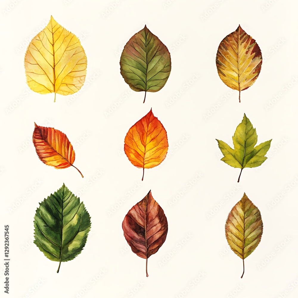 Fototapeta premium Bright leaves showcased vividly with a lovely earthy appeal perfectly