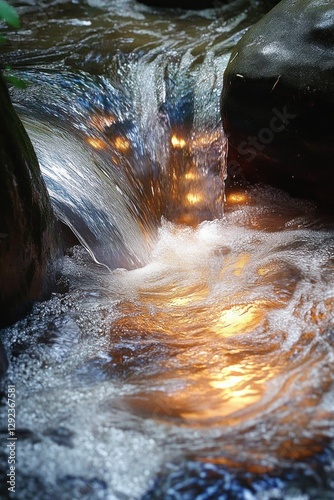 Bodekessel Kettle Hole Bode Gorge Bodetal Harz Mountains Germany Abstract Flowing Water Modern Art photo