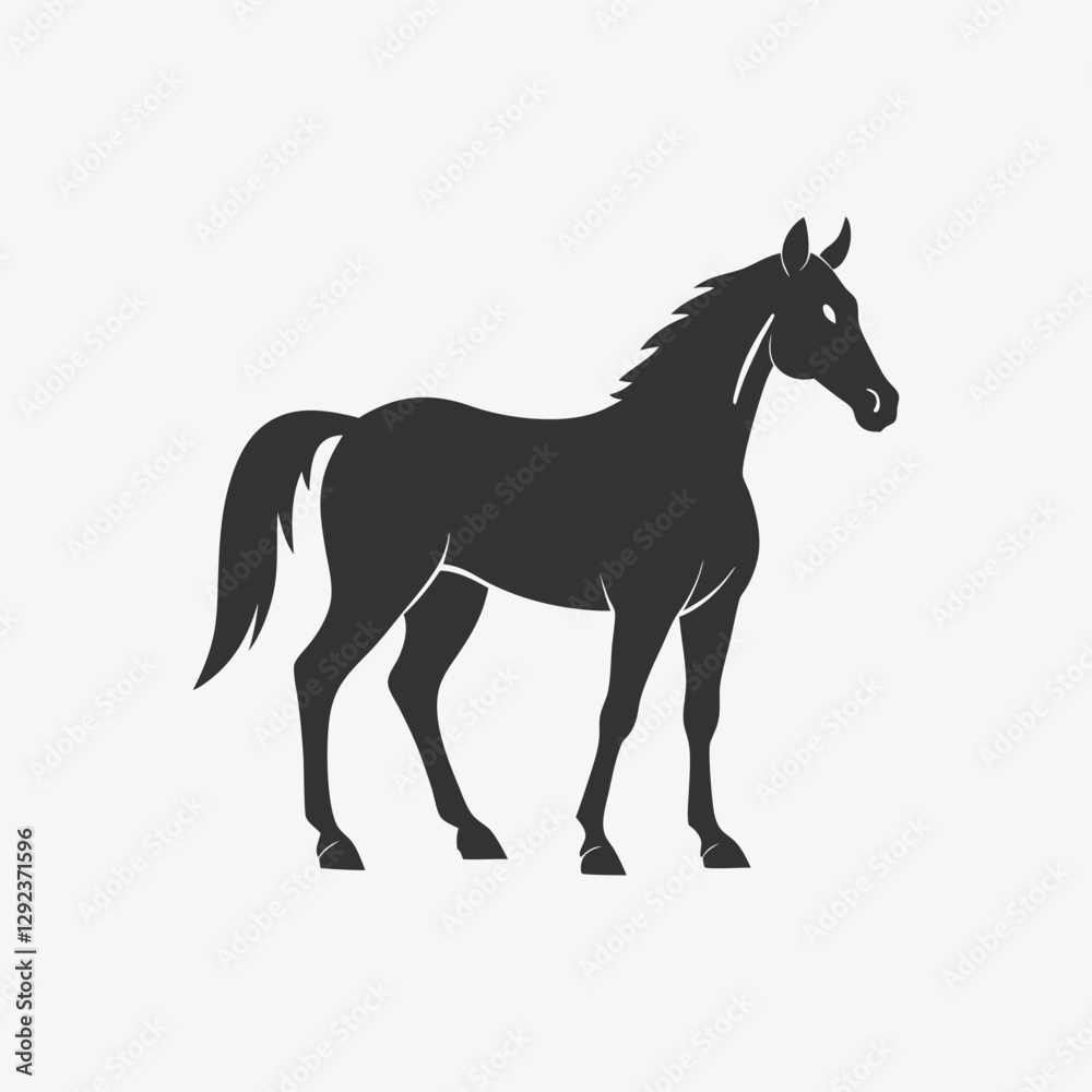 Majestic Horse Silhouette Vector – Perfect for Equestrian and Wildlife Designs Majestic Horse Silhouette Vector – Perfect for Equestrian and Wildlife Designs
