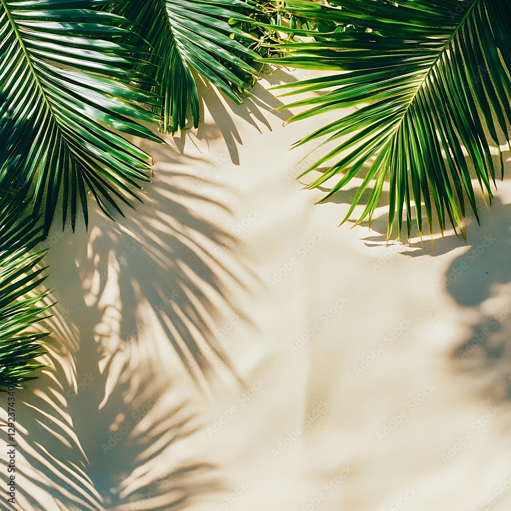 Fototapeta premium Stunning summer day captured beautifully in a minimal flat lay design 