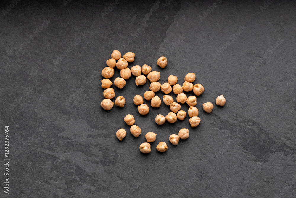 Heap of dried raw chickpeas - Cicer arietinum. Heap of dried raw chickpeas - Cicer arietinum.