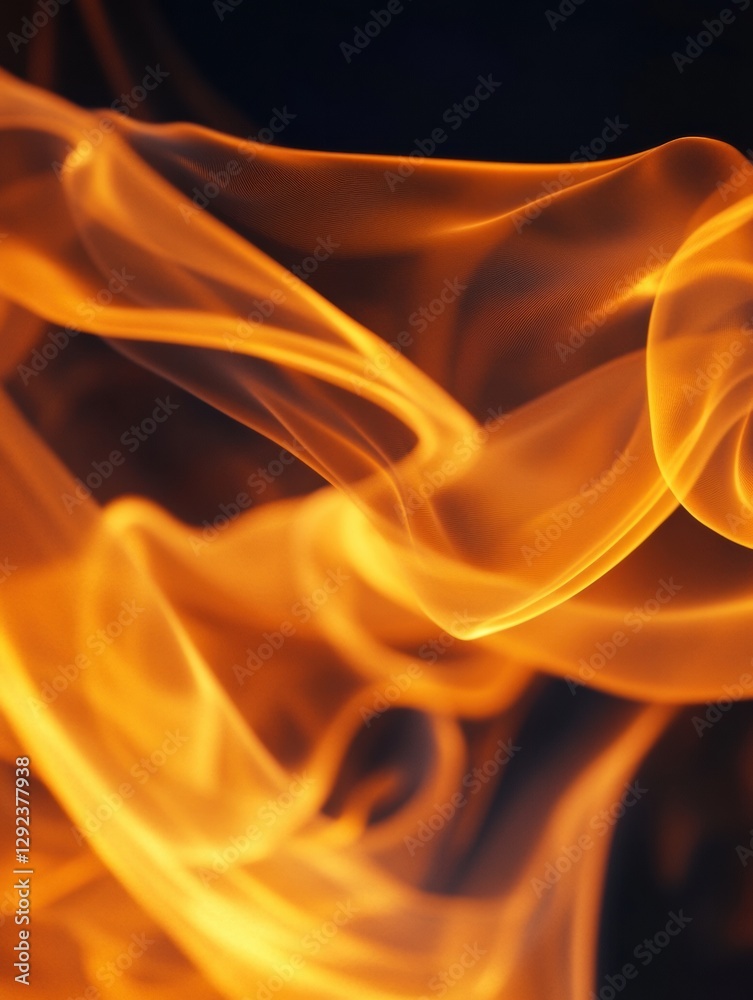 Fototapeta premium Glowing gas swirls create dynamic energy flow in dark atmosphere. Generative AI