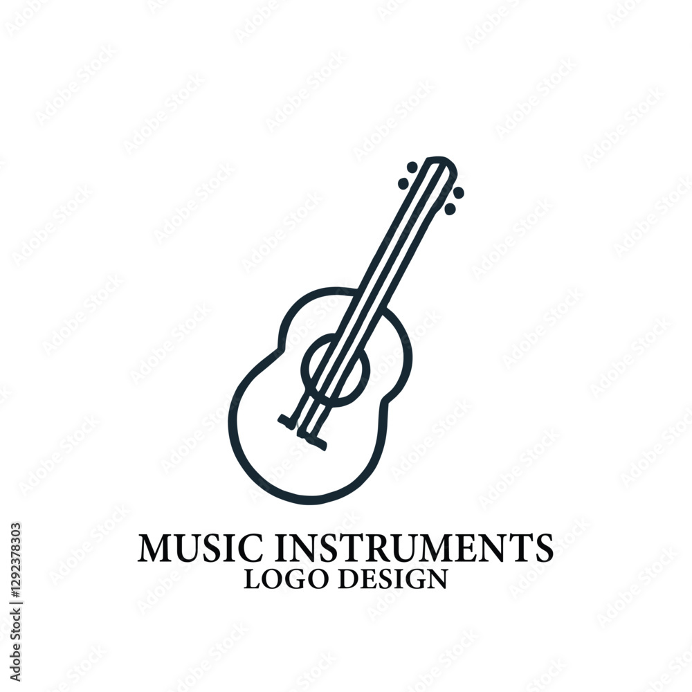 Music Instruments Vector Logo Design Music Instruments Vector Logo Design