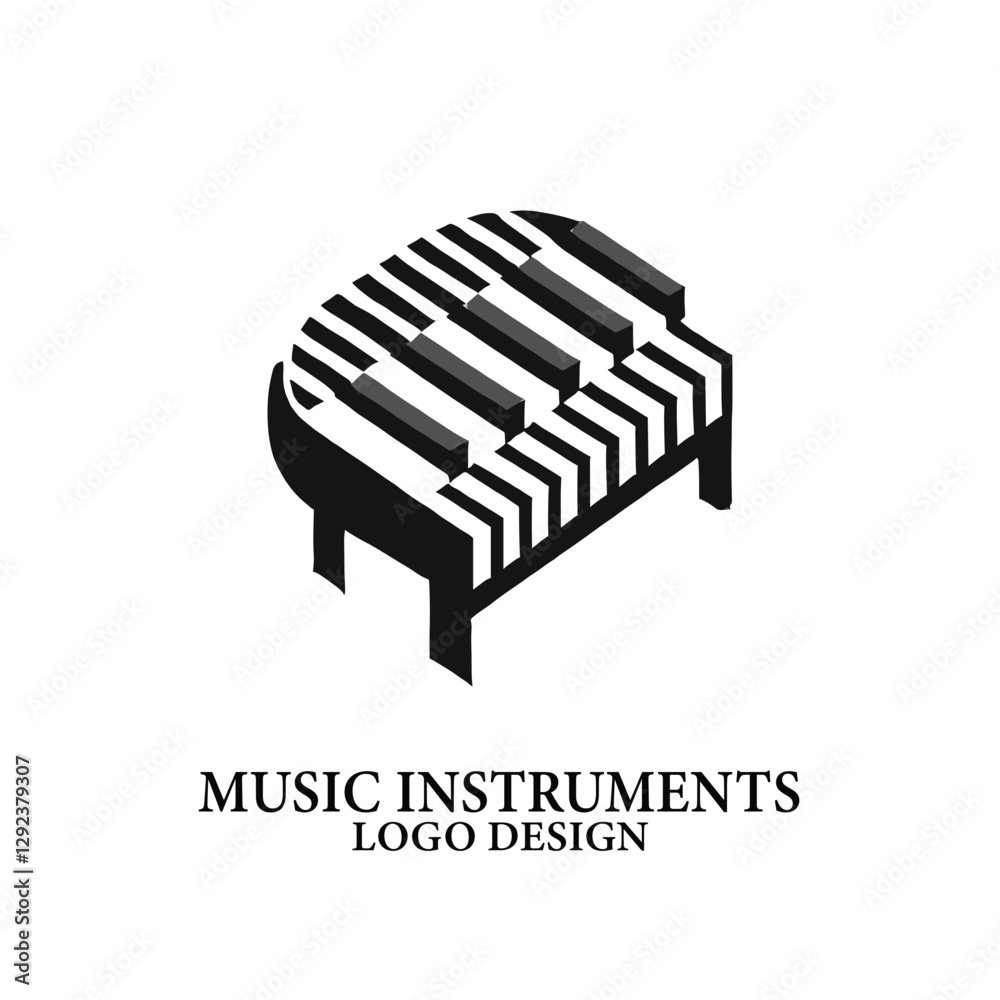 Fototapeta premium Music Instruments Vector Logo Design