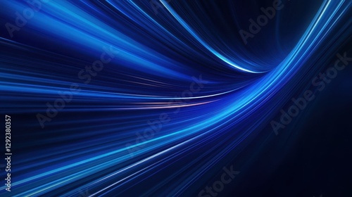 Abstract Blue Glowing Lines Dynamic Background