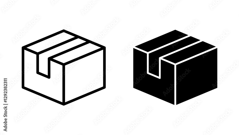 Box icon vector. box sign and symbol, parcel, package Box icon vector. box sign and symbol, parcel, package