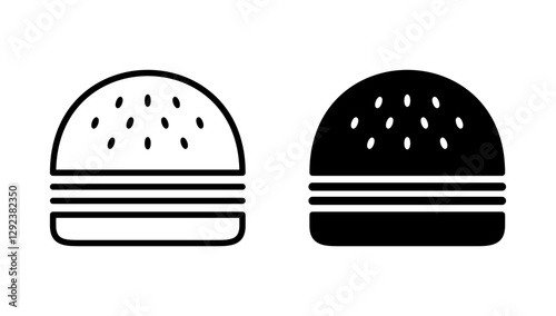 Burger icon vector. burger sign and symbol. hamburger