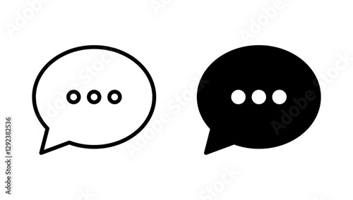 Chat icon vector. speech bubble sign and symbol. comment icon. message