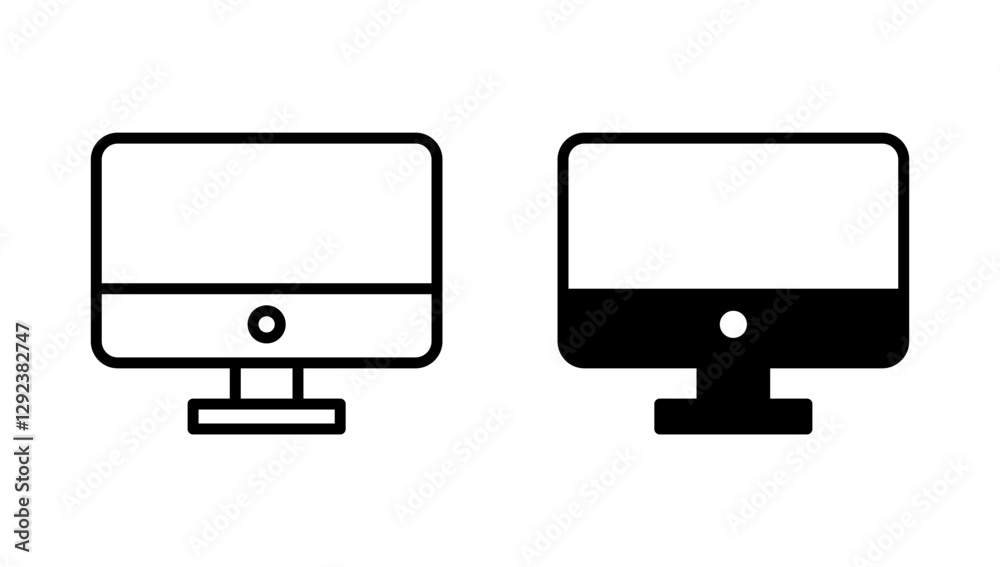 Computer icon vector. computer monitor sign and symbol Computer icon vector. computer monitor sign and symbol